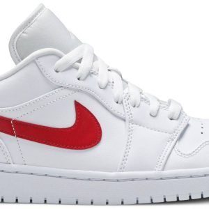 AIR JORDAN 1 LOW WHITE UNIVERSITY RED‏