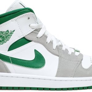 AIR JORDAN 1 MID GREY PINE GREEN