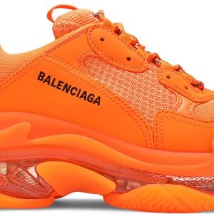 BALENCIAGA TRIPLE S CLEAR SOLE ORANGE‏