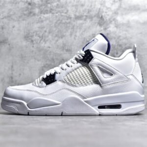 Nike AIR JORDAN 4 RETRO WHITE/COURT PURPLE/METALLIC SILVER CT8527-115