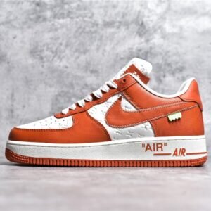 Nike AIR FORCE 1 LOUIS VUITTON (LV) X OFF-WHITE WHITE/WHITE/ORANGE