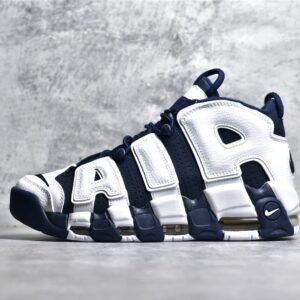 Nike AIR MORE UPTEMPO GS OLYMPICS WHITE/MIDNIGHT NAVY/METALLIC GOLD 415082-104