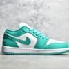 ⁦Nike AIR JORDAN 1 LOW WHITE/WHITE/NEW EMERALD DC0774-132⁩ – תמונה ⁦8⁩