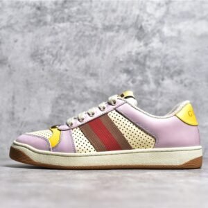 GUCCI SCREENER GG SNEAKERS BEIGE/LIGHT PINK/MULTI-COLOR