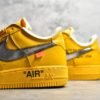 ⁦Nike AIR FORCE 1 LOW LEMONADE X OFF-WHITE UNIVERSITY GOLD/BLACK/METALLIC SILVER DD1876-700⁩ – תמונה ⁦13⁩