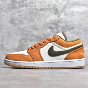Nike AIR JORDAN 1 LOW SE WHITE/MEDIUM OLIVE/LIGHT CURRY DH6931-102