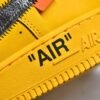 ⁦Nike AIR FORCE 1 LOW LEMONADE X OFF-WHITE UNIVERSITY GOLD/BLACK/METALLIC SILVER DD1876-700⁩ – תמונה ⁦8⁩