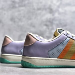 GUCCI SCREENER GG SNEAKERS LIGHT PURPLE/SKY BLUE/ORANGE