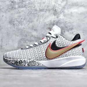 Nike LEBRON 20 THE DEBUT WHITE/METALLIC GOLD/BLACK/UNIVERSITY RED/WOLF GREY DJ5423-100