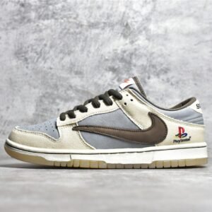 Nike SB DUNK LOW X TRAVIS SCOTT X PLAYSTATION GREY/DARK BROWN/BEIGE CU1726-800