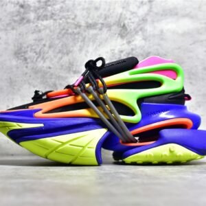 BALMAIN UNICORN LOW SNEAKERS MULTI-COLOR/BLACK