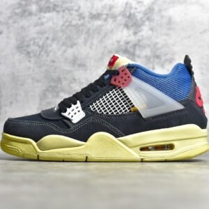 Nike AIR JORDAN 4 RETRO X UNION LA OFF NOIR/BRIGADE BLUE/DARK SMOKE GREY/LIGHT FUSION RED DC9533-001