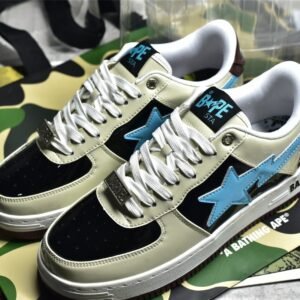 BAPE STA™ X MARVEL SNEAKERS BEIGE/BLACK/SKY BLUE
