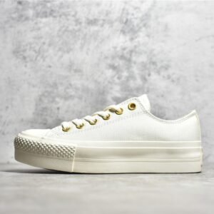 CONVERSE ELEVATED GOLD PLATFORM CHUCK TAYLOR ALL STAR WHITE/WHITE/EGRET 564886C