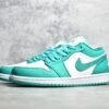 ⁦Nike AIR JORDAN 1 LOW WHITE/WHITE/NEW EMERALD DC0774-132⁩ – תמונה ⁦9⁩