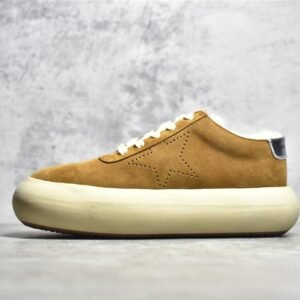 GOLDEN GOOSE SPACE-STAR SUEDE CASUAL SHOES BROWN/BROWN/BEIGE