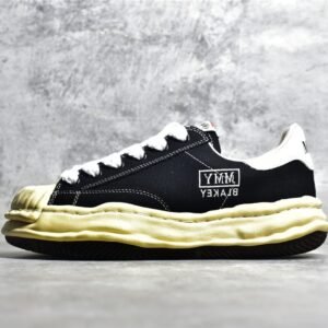MY/MAISON MIHARA YASUHIRO ORIGINAL STC SOLE LEATHER LOW-CUT SNEAKERS BLACK/BLACK/BEIGE