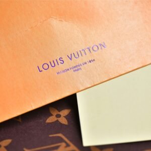 LOUIS VUITTON (LV) HIGH RIVOLI SNEAKER WHITE/BLACK/DARK BROWN-LIGHT GREY