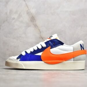 Nike BLAZER LOW JUMBO WHITE/SAIL-DARK SAPPHIRE BLUE-SAFETY ORANGE DV9122-181