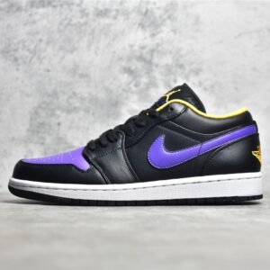 Nike AIR JORDAN 1 LOW LAKERS BLACK/DARK CONCORD/TAXI 553558-075