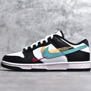 Nike SB DUNK LOW MULTI-SWOOSH WHITE/WHITE/RUSH PINK/WASHED TEAL FD4623-131