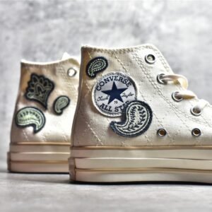 CONVERSE CHUCK TAYLOR 70S HIGH CRAFTED PATCHES EGRET/NAVY/ALLIGATOR FRIEND GREEN A02764C