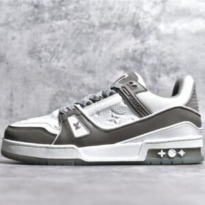 LOUIS VUITTON (LV) TRAINER LOW SNEAKERS WHITE/WHITE/GREY
