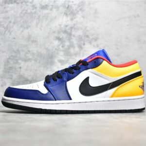 Nike AIR JORDAN 1 LOW WHITE/DEEP ROYAL BLUE/LASER ORANGE/TRACK RED 553558-123
