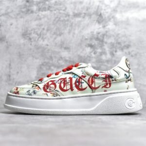 GUCCI SCREENER GG SNEAKER MULTI-COLOR/RED-WHITE