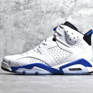 Nike AIR JORDAN 6 RETRO SPORT BLUE 2014 WHITE/SPORT BLUE-BLACK 384664-107
