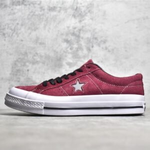 CONVERSE ONE STAR LOW TOP ROSE RED/BLACK/WHITE 165955C