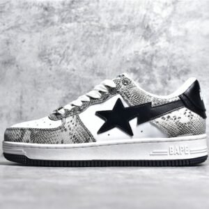 BAPE STA LOW SNEAKERS SERPENTINE WHITE/BLACK