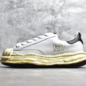 MY/MAISON MIHARA YASUHIRO ORIGINAL STC SOLE LEATHER LOW-CUT SNEAKERS WHITE/BEIGE/BLACK