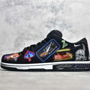 Nike DUNK LOW PRO SB X NECKFACE BLACK/WHITE/MULTI-COLOR DQ4488-001