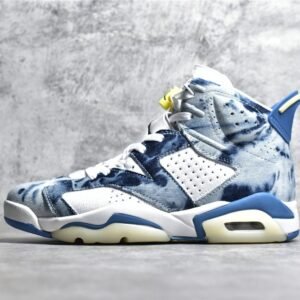 Nike AIR JORDAN 6 RETRO GS WASHED DENIM 2022 WHITE/DUTCH BLUE/CITRON/BLACK DM9045-100