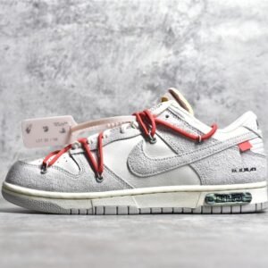 Nike OFF-WHITE X SB DUNK LOW LOT 33 OF 50 SAIL/NEUTRAL GREY/CHILE RED DJ0950-118