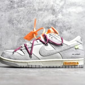 Nike OFF-WHITE X SB DUNK LOW LOT 45 OF 50 SAIL/NEUTRAL GREY/MAGENTA DM1602-101