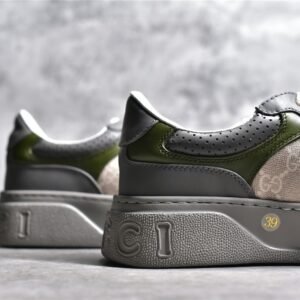 GUCCI SCREENER GG SNEAKER GREY/ARMY GREEN/BEIGE
