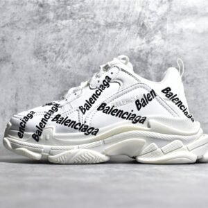 BALENCIAGA  TRIPLE S SNEAKERS WHITE/WHITE/BLACK