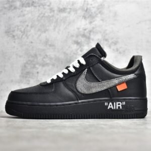 Nike AIR FORCE 1 LOW MOMA X OFF-WHITE BLACK/METALLIC SILVER-BLACK AV5210-001