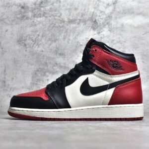 Nike AIR JORDAN 1 RETRO HIGH OG BG BRED TOE GYM RED/SUMMIT WHITE 575441-610