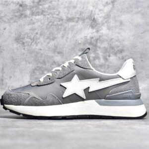 BAPE ROAD STA EXPRESS RETRO RUNNING SHOES GREY/GREY/WHITE