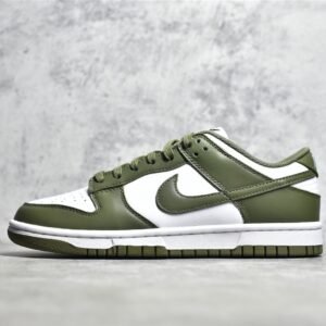 Nike SB DUNK LOW WHITE/MEDIUM OLIVE/WHITE DD1503-120