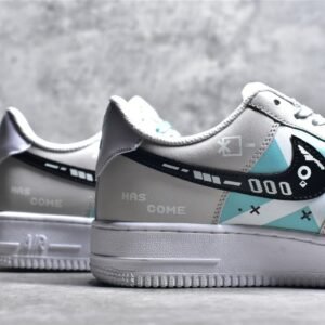 Nike AIR FORCE 1 LOW 07 VIDEO GAME LIGHT GREY/BLACK/SKY BLUE CW2288-111