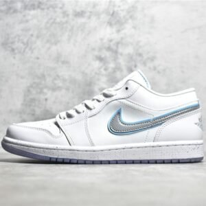 Nike AIR JORDAN 1 LOW SE DARE TO FLY WHITE/METALLIC SILVER/WHITE/UNIVERSITY BLUE FB1874-101