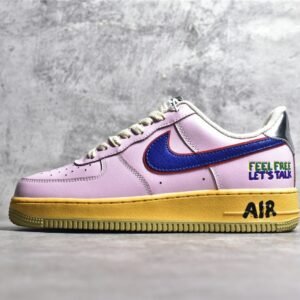 Nike AIR FORCE 1 LOW FEEL FREE, LET'S TALK PINK  FOAM/HYPER ROYAL/UNIVERSITY RED DX2667-600