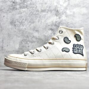CONVERSE CHUCK TAYLOR 70S HIGH CRAFTED PATCHES EGRET/NAVY/ALLIGATOR FRIEND GREEN A02764C