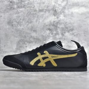 ASICS ONITSUKA TIGER JAPAN MEXICO DELUXE BLACK/BLACK/YELLOW D7Q4L-9094