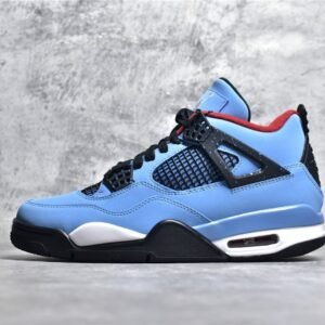 Nike AIR JORDAN 4 RETRO CACTUS JACK X TRAVIS SCOTT UNIVERSITY BLUE/VARSITY RED-BLACK 308497-406