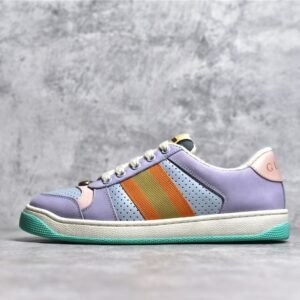 GUCCI SCREENER GG SNEAKERS LIGHT PURPLE/SKY BLUE/ORANGE